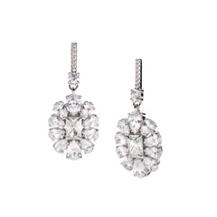 Stardust Earrings with White Zircons