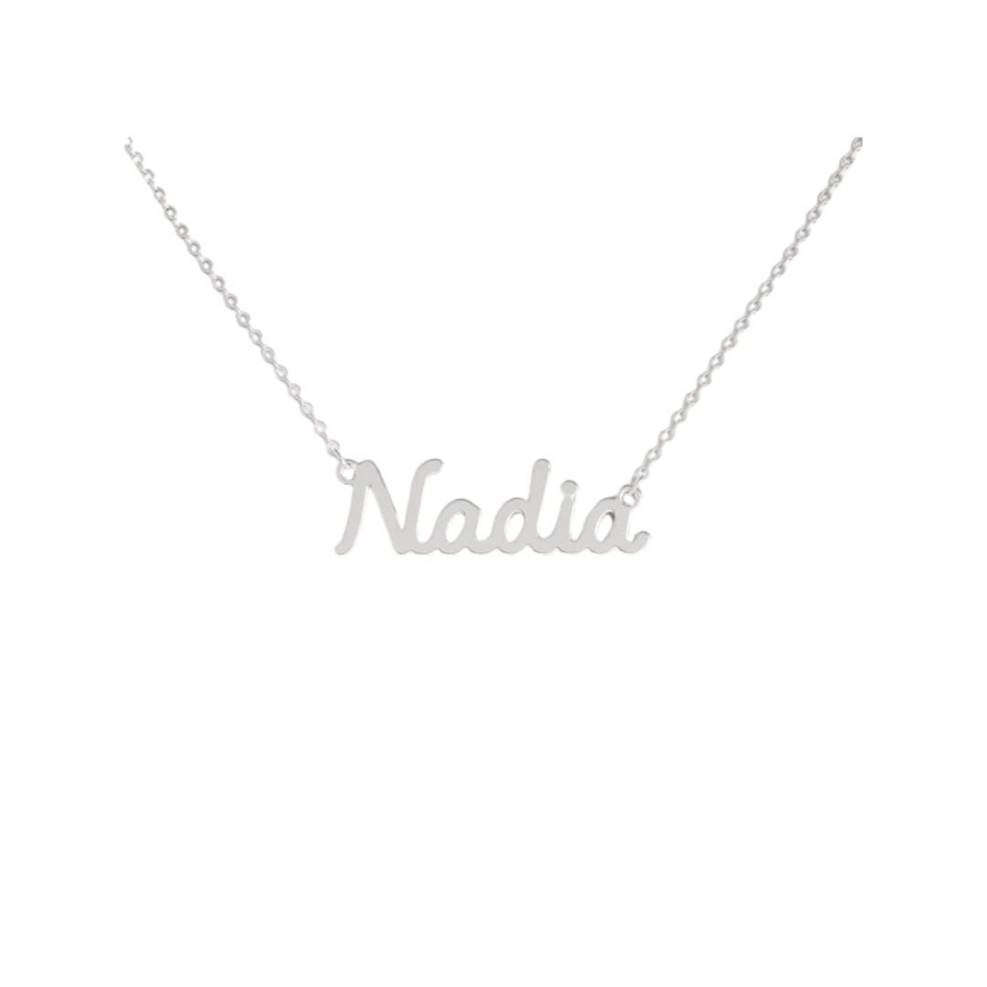 Collana Nome Nadia In Acciaio 316 -