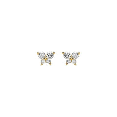 Orecchini Stroili Lobo Farfalla Bon Ton Oro Giallo 9 KT E Cubic Zirconia 1400567