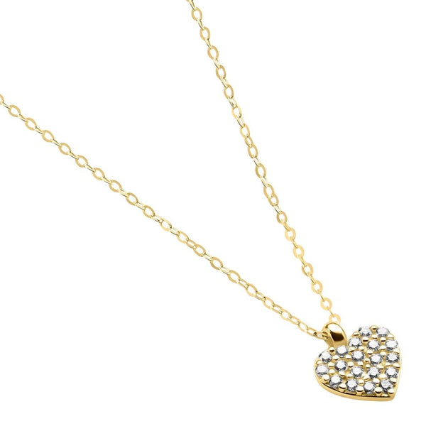 Collana Stroili Cuore Claire Oro Giallo 9 KT Maglia Rolò E Cubic Zirconia 1411983