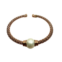 Lelune Rigid Rose Bracelet with Pearl