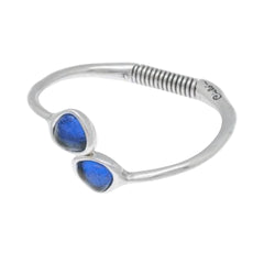 Rigid Cyclon Bracelet with Blue Murano Glass