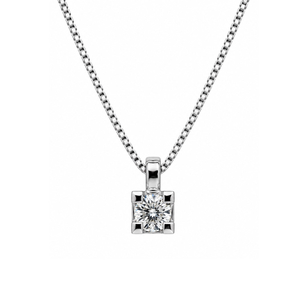 Collana Giorgio Visconti Puntoluce in Oro Bianco 18 KT e Diamante Naturale