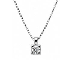 Collana Giorgio Visconti Puntoluce in Oro Bianco 18 KT e Diamante Naturale