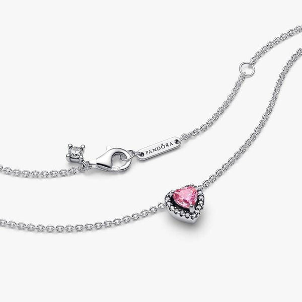 Collana Pandora Cuore In Rilievo Rosa 398425C02-45