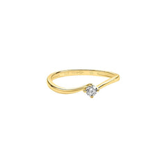 Stroili Claire Solitaire Ring Yellow Gold Cubic Zirconia 1412099