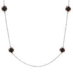 Collana Bronzallure Con Quadrifoglio E Onice Nero WSBZ01002BO