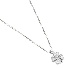 Collana Stroili Quadrifoglio Claire Oro Bianco 9 KT Cubic Zirconia 1424461