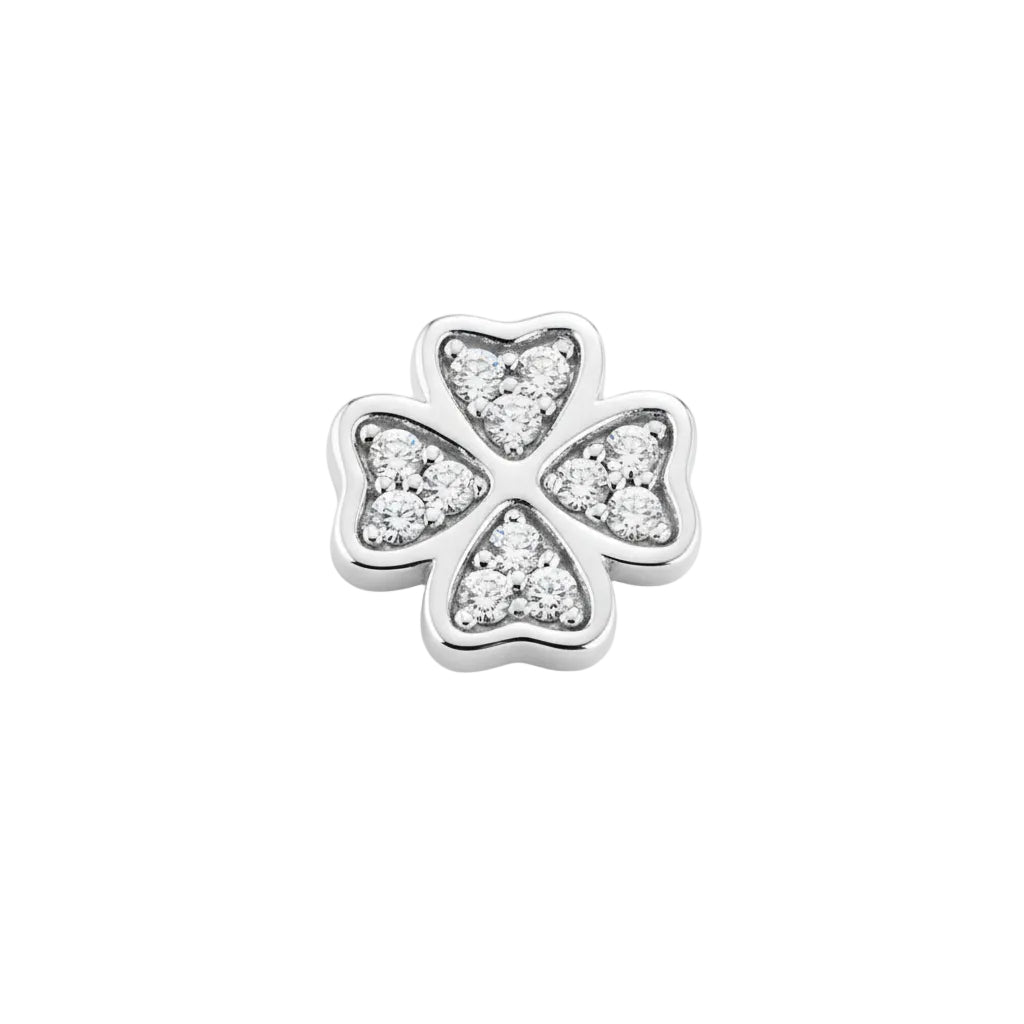 Marcello Pane Quadrifoglio Stopper Maxy Charms with Zirconia