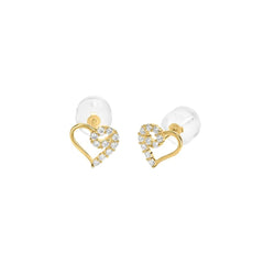 Orecchini Stroili Lobo Cuore Bon Ton Oro Giallo 9 KT Cubic Zirconia 1425412