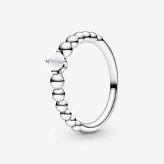 Anello Pandora Bianco Latte Decorato Con Sfere 198598C04