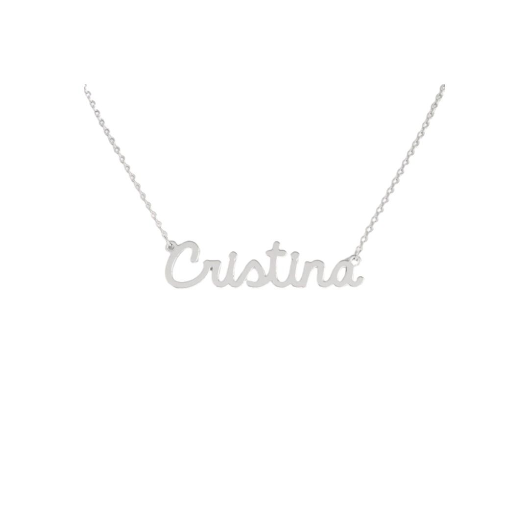 Collana Nome Cristina In Acciaio 316