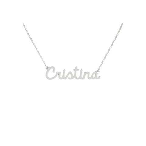 Collana Nome Cristina In Acciaio 316
