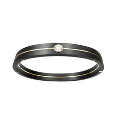 Bracciale Giorgio Visconti da Uomo in Titanio Oro e Diamante -