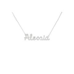 Alessia Name Necklace in 316 Stainless Steel
