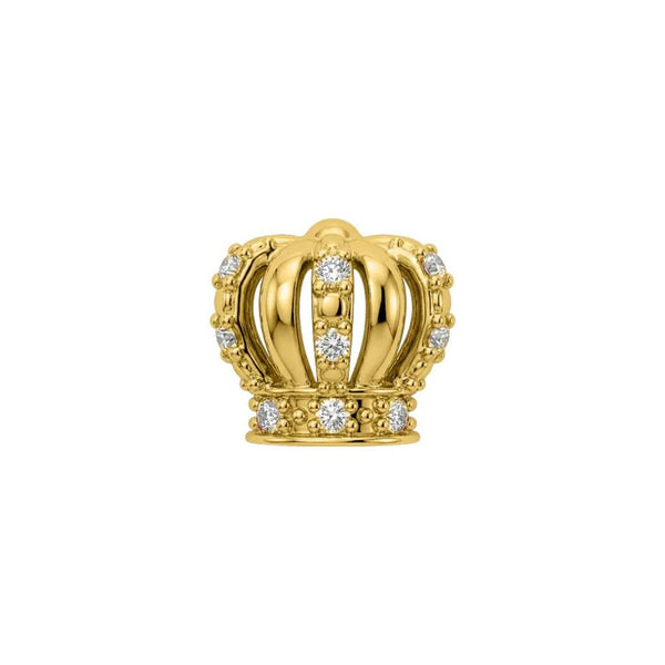 Charm Elements Corona King in oro giallo e diamanti ECF13859.003
