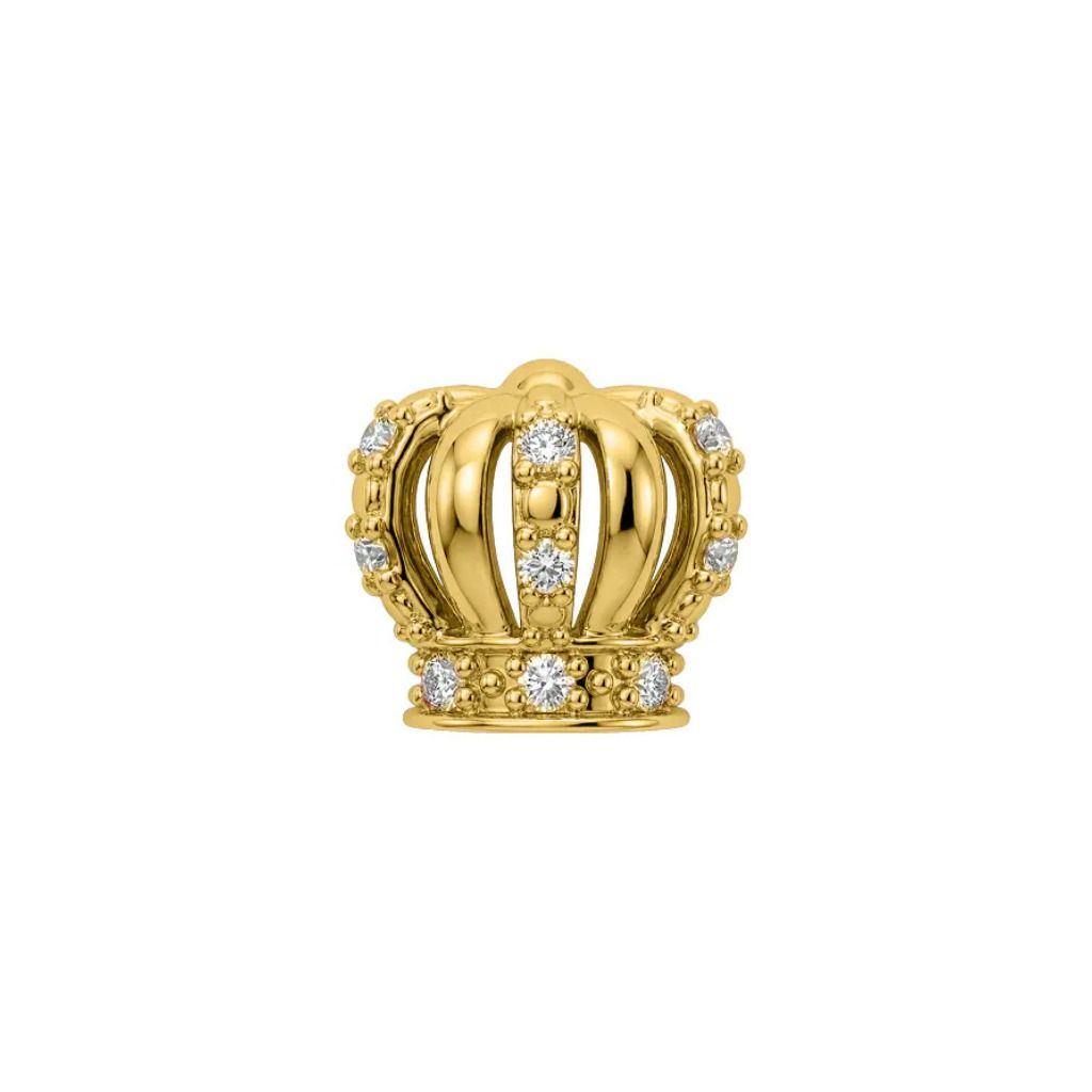 Charm Elements Corona King in oro giallo e diamanti ECF13859.003