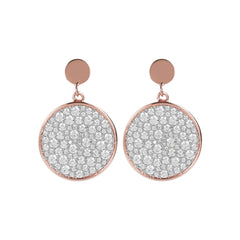 Bronzallure Disc Earrings in Stone Pavé