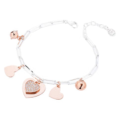 Marcello Pane Petite Boules Bracelet with Hearts