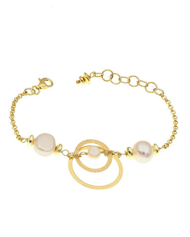 Koliè Bracelet in Silver with Pearls