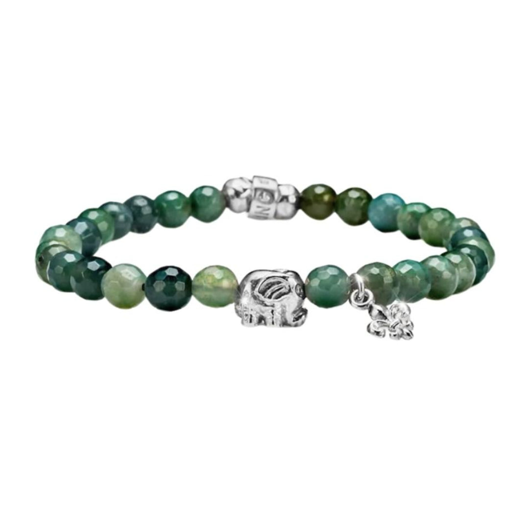 Bracciale Maria Cristina Sterling con Elefantino e Agata Muschiata G2229