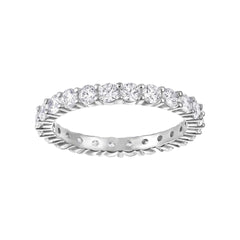 Anello Swarovski Veretta Girodito Bianca Pietre Taglio Tondo