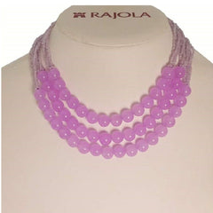 Collar Rajola Diva con amatista, jade y nácar