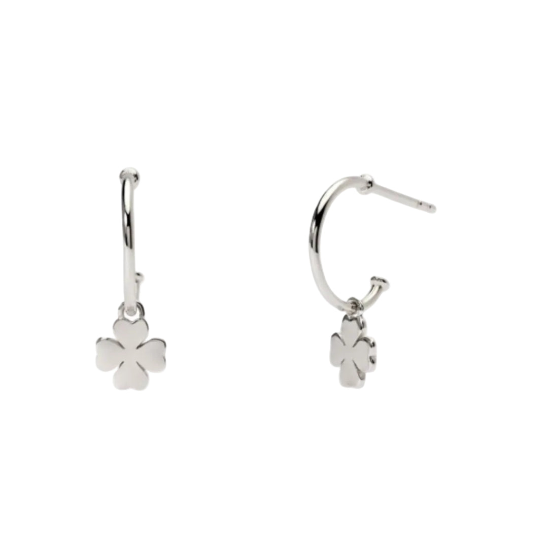 Pendientes de plata Marcello Pane con colgante de trébol de cuatro hojas