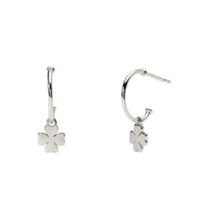 Pendientes de plata Marcello Pane con colgante de trébol de cuatro hojas