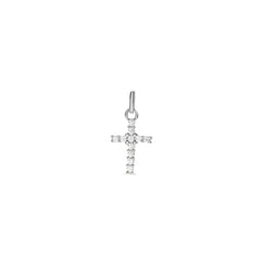 Ciondolo Stroili Croce Holy Oro Bianco 9 KT Cubic Zirconia 1411699