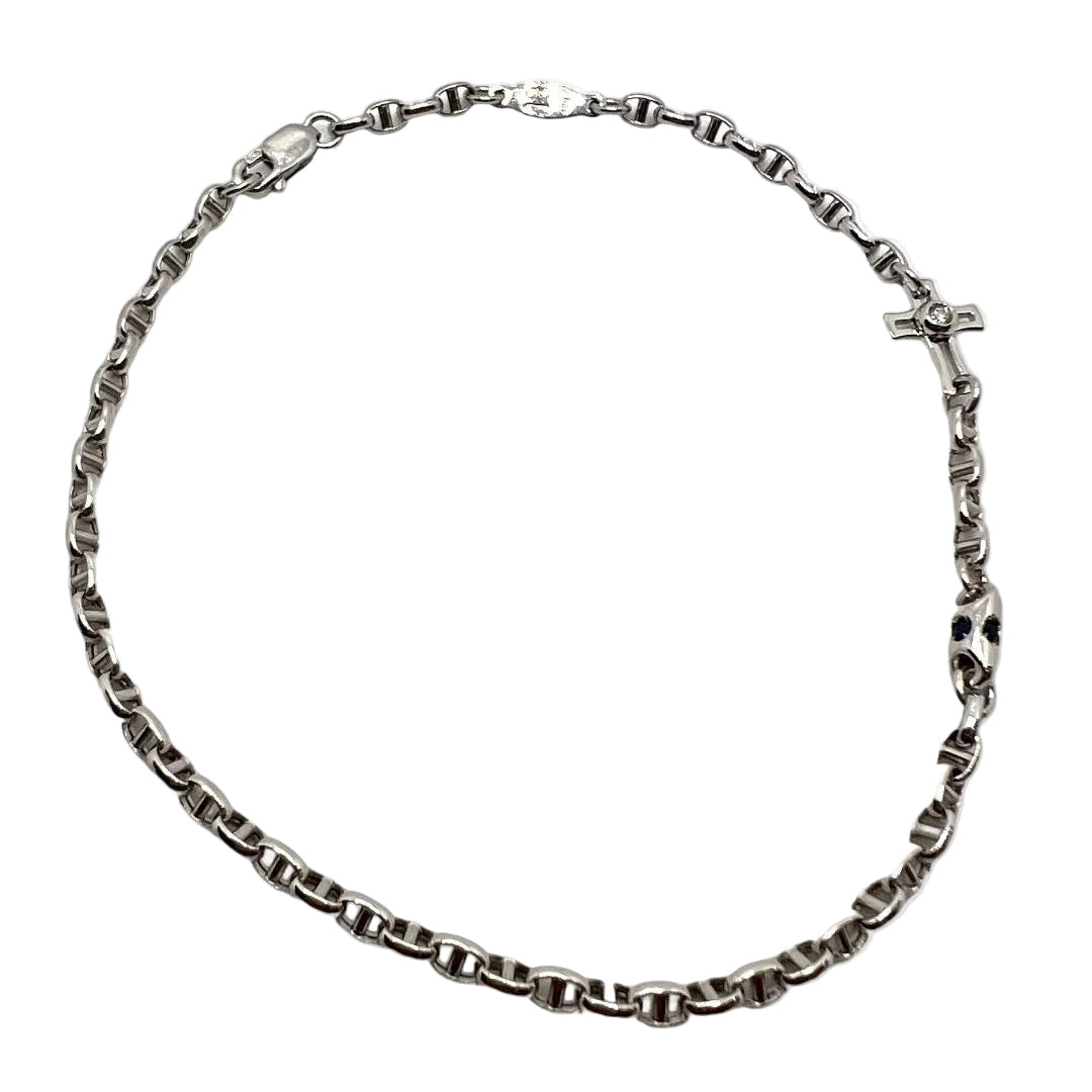 Zancan 18K White Gold Bracelet with Diamonds and Sapphires EB902B-ZB