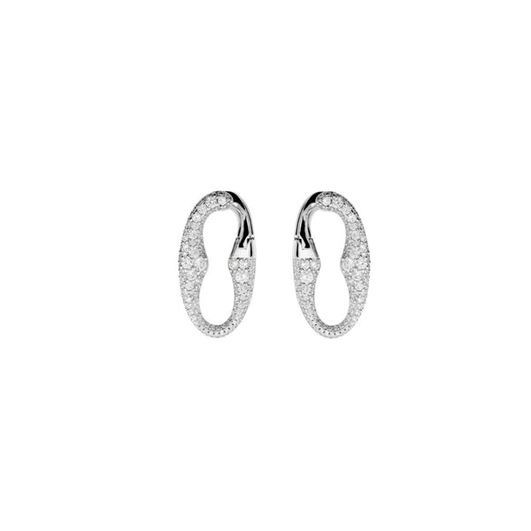 Orecchini Bronzallure Glow Maxi Maglia Marina con Pavé di Cubic Zirconia WSBZ02570W.WR