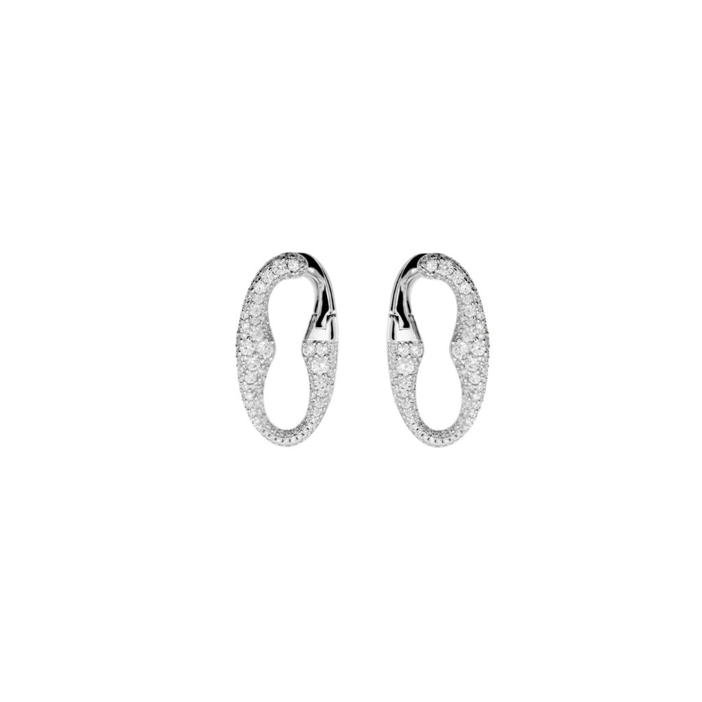 Orecchini Bronzallure Glow Maxi Maglia Marina con Pavé di Cubic Zirconia WSBZ02570W.WR