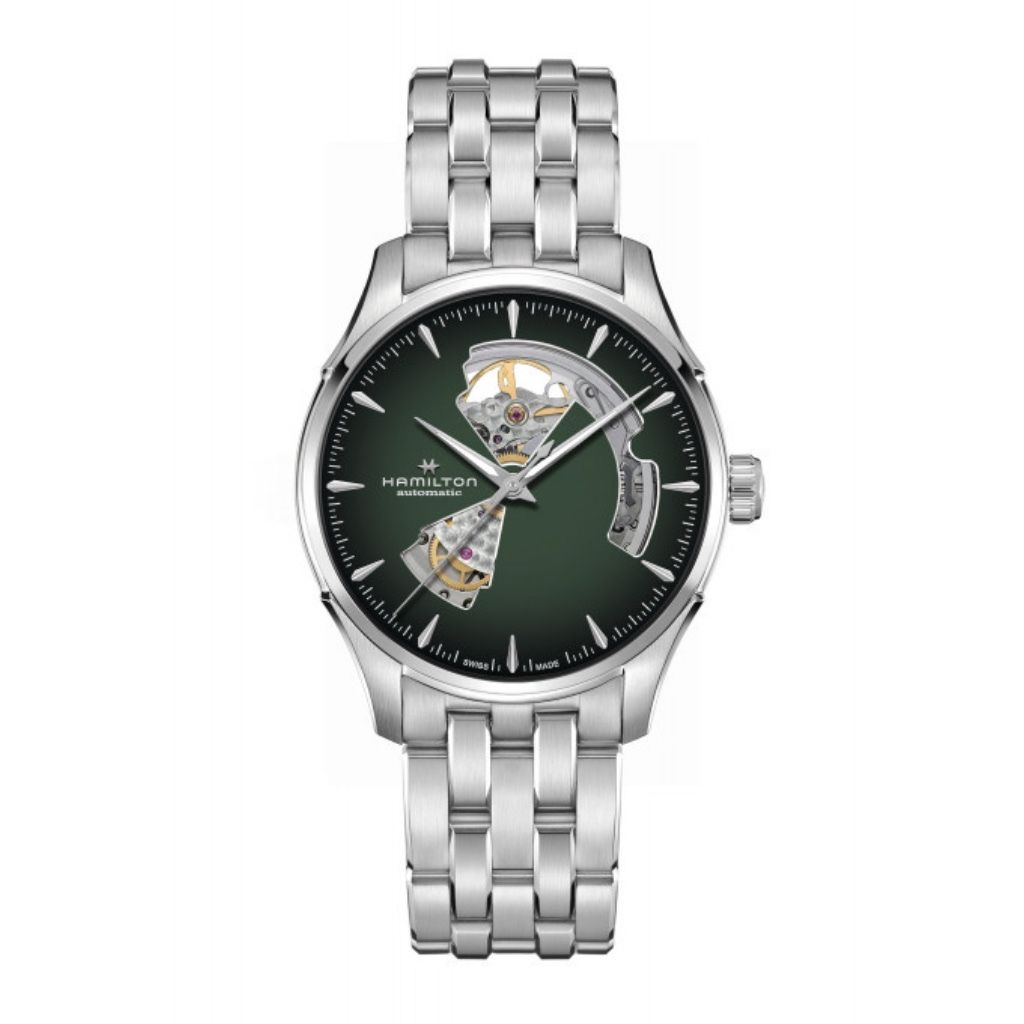 Orologio Hamilton Uomo Jazzmaster Open Heart Automatico Verde H32675160