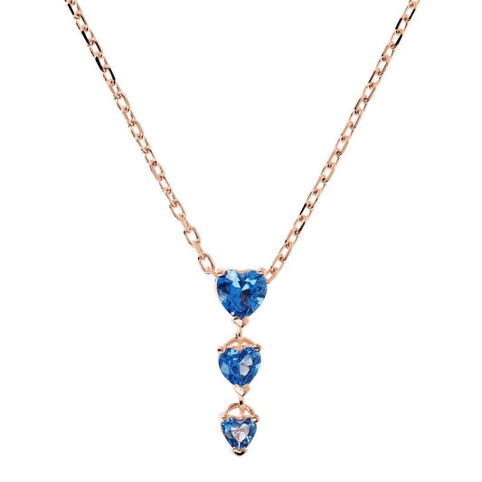 Collana Bronzallure Tre Cuori Graduati in Cubic Zirconia