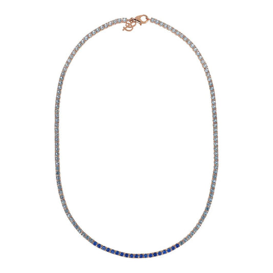 Collana Bronzallure Tennis con Cubic Zirconia Effetto Dégradé Blu
