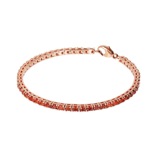 Pulsera Tennis Bronzallure con efecto degradado y piedras naranjas
