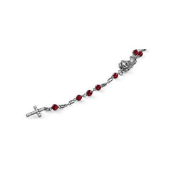 Collar María Cristina Sterling con Ágata Roja y Cruz