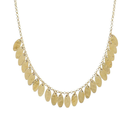 Collana Etrusca con Pendenti Ovali Martellati