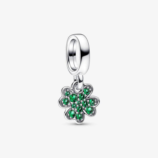 Charm Pandora Pendente Quadrifoglio Verde Piccolo