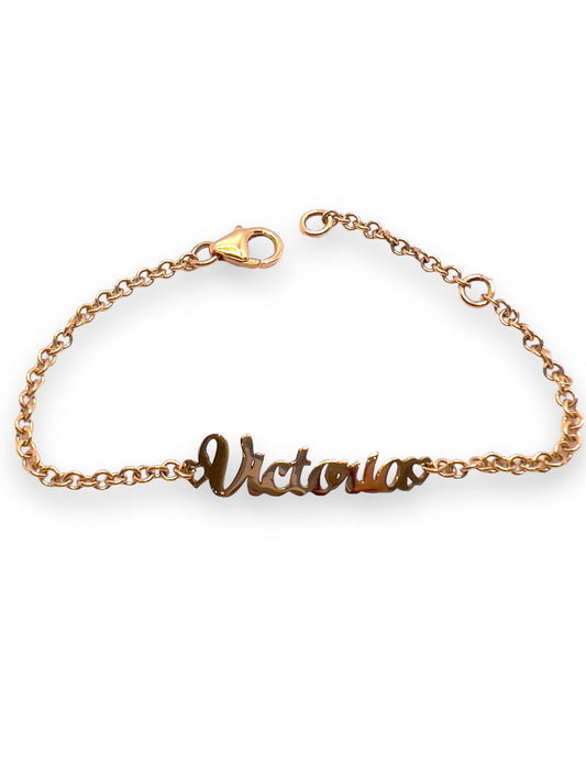 Rose Gold Baby Girl Bracelet with Customizable Name
