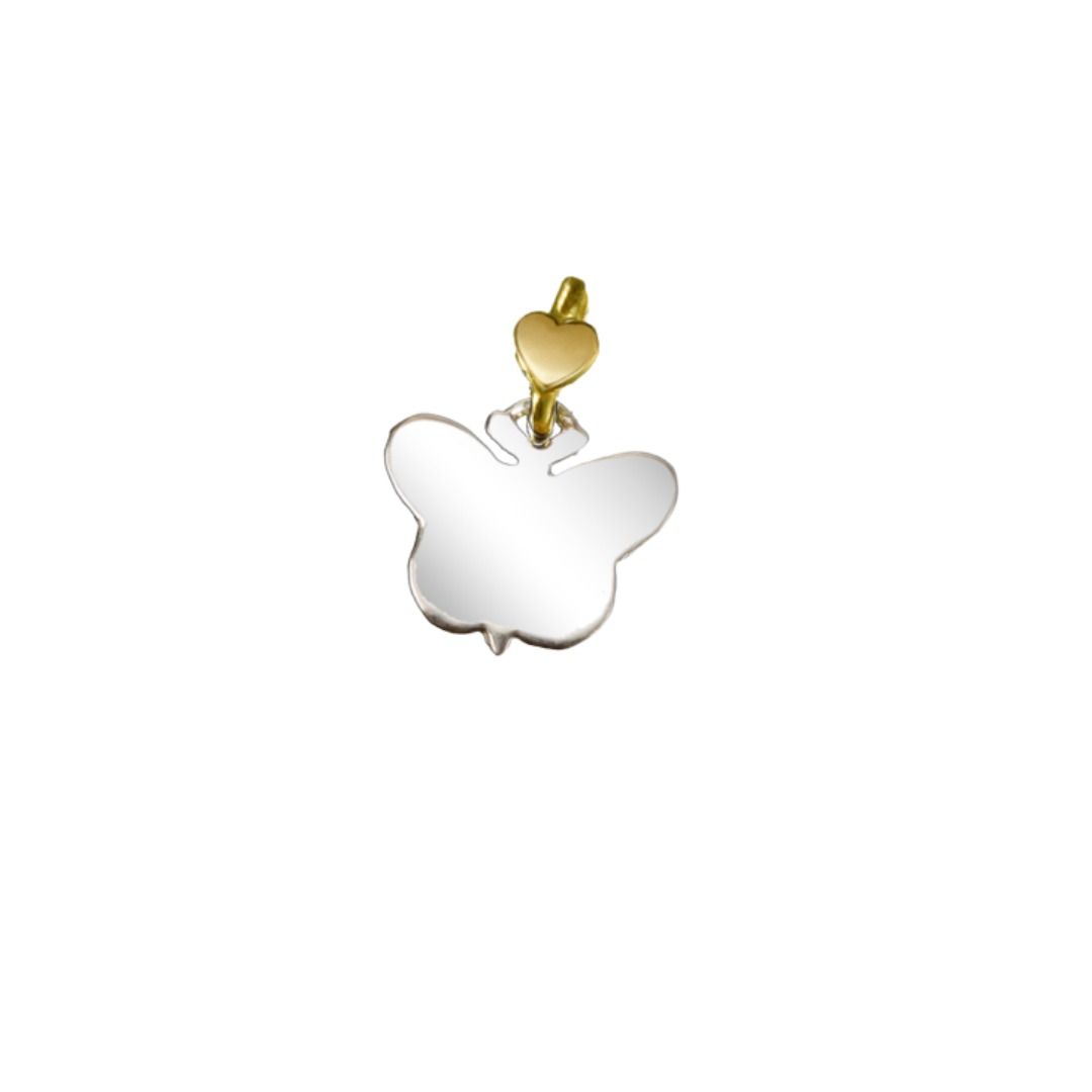 Charm Dodo Mariani Farfalla In Argento e Oro Giallo 9 Kt FARF663