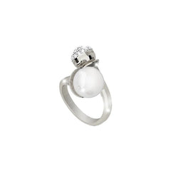 Anillo de bronce con perla de Rebecca Hollywood