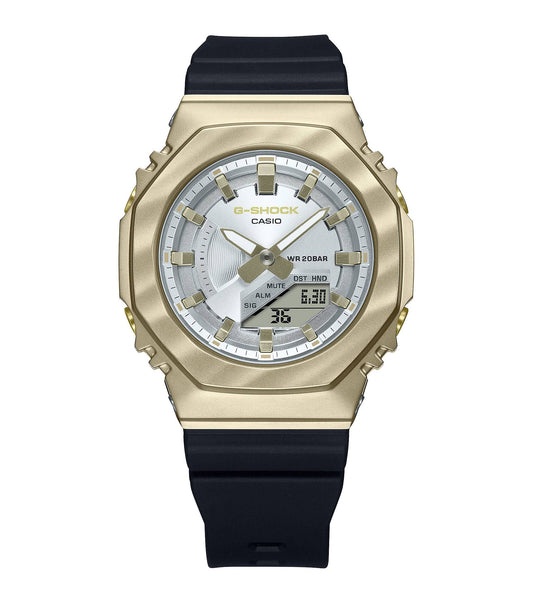 Women's G-Shock Watch with Sandblasted Gold Octagonal Case