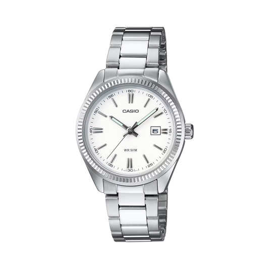 Orologio Casio da Donna LTP con Quadrante Bianco