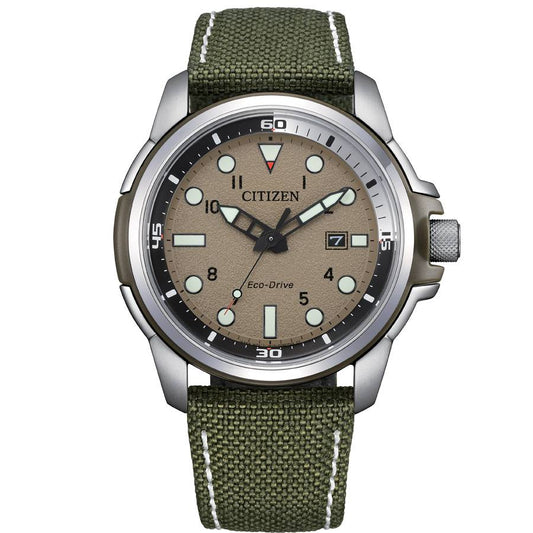 Orologio Citizen da Uomo Sea Land con Cinturino in Tessuto Khaki