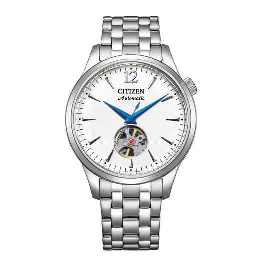 Orologio Citizen da Uomo Semi-Scheletrato Automatico con Quadrante Bianco