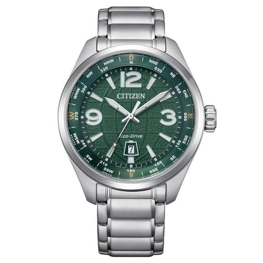 Orologio Citizen  Eco-Drive Di Pilot Traveler Verde