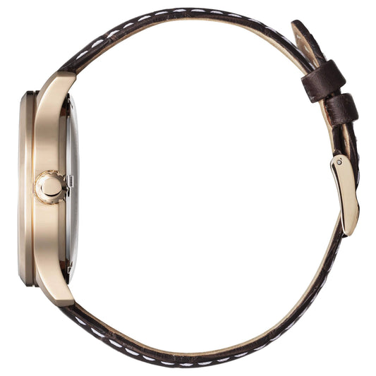 Orologio Citizen Automatico Da Uomo Fondo Chiaro Con Cinturino in Pelle Nero