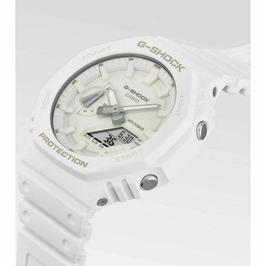 Women's G-Shock Watch with Octagonal Case White